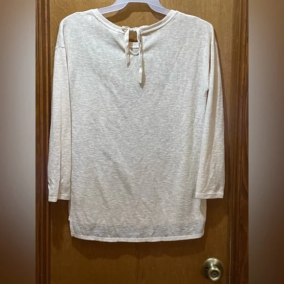 Disney Bambi Limited Edition LC Lauren Conrad Beige Thin Sweater Tunic Top Sz M - Picture 2 of 4